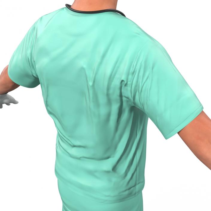 Male Surgeon Caucasian Rigged 3D model