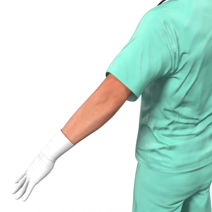 Male Surgeon Caucasian Rigged 3D model