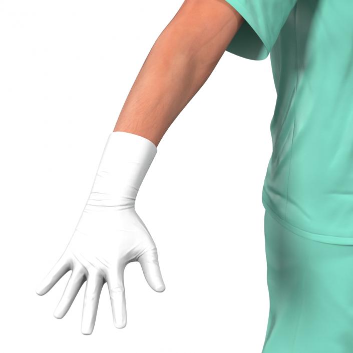 Male Surgeon Caucasian Rigged 3D model