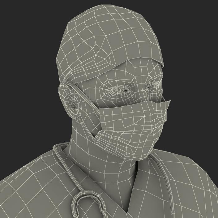 Male Surgeon Caucasian Rigged 3D model