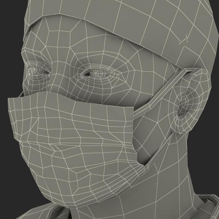 Male Surgeon Caucasian Rigged 3D model