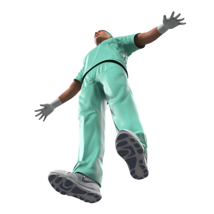 3D Male Surgeon Caucasian Rigged 2