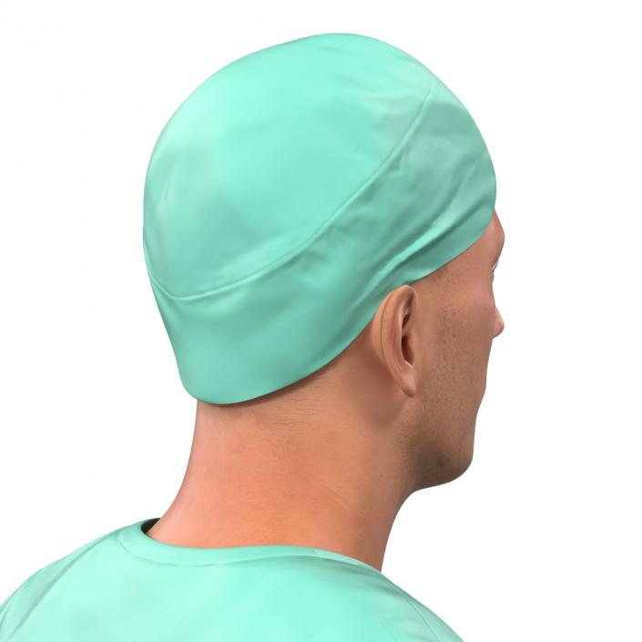 3D Male Surgeon Caucasian Rigged 2