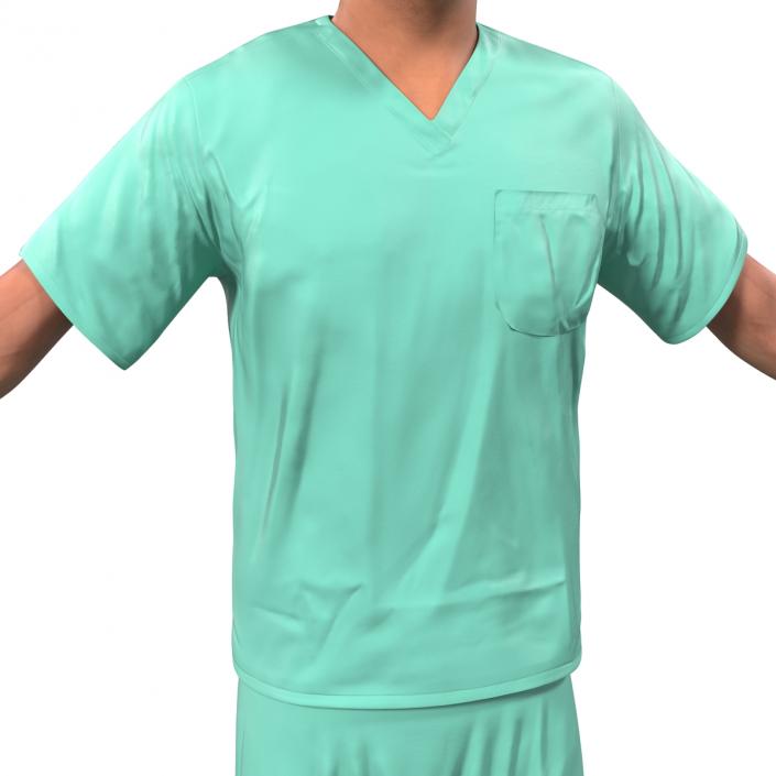 3D Male Surgeon Caucasian Rigged 2