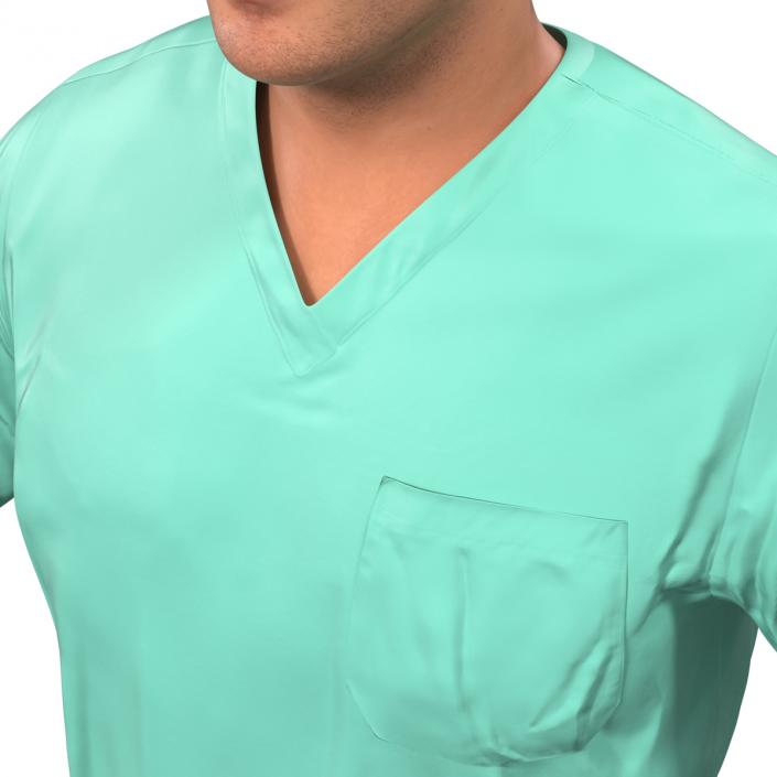 3D Male Surgeon Caucasian Rigged 2