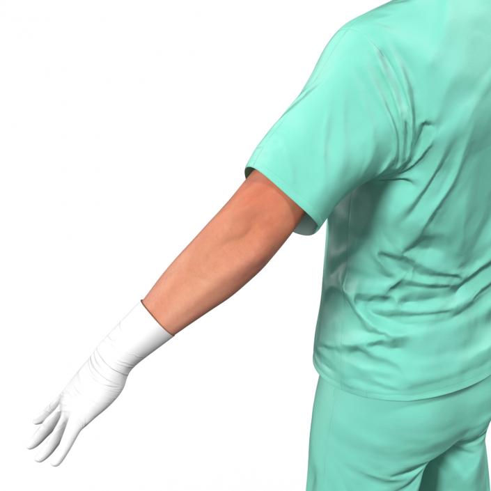 3D Male Surgeon Caucasian Rigged 2