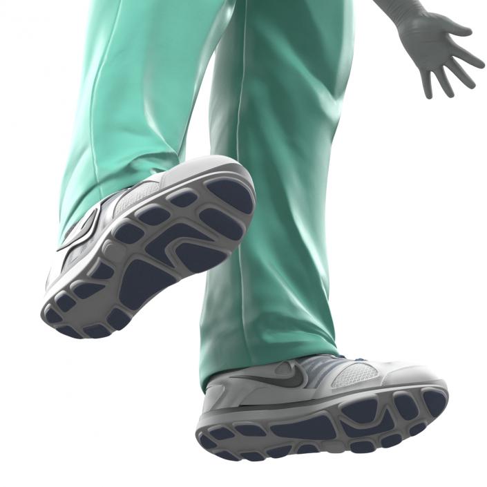 3D Male Surgeon Caucasian Rigged 2