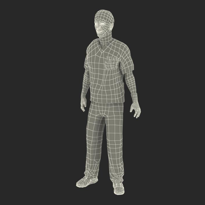 3D Male Surgeon Caucasian Rigged 2