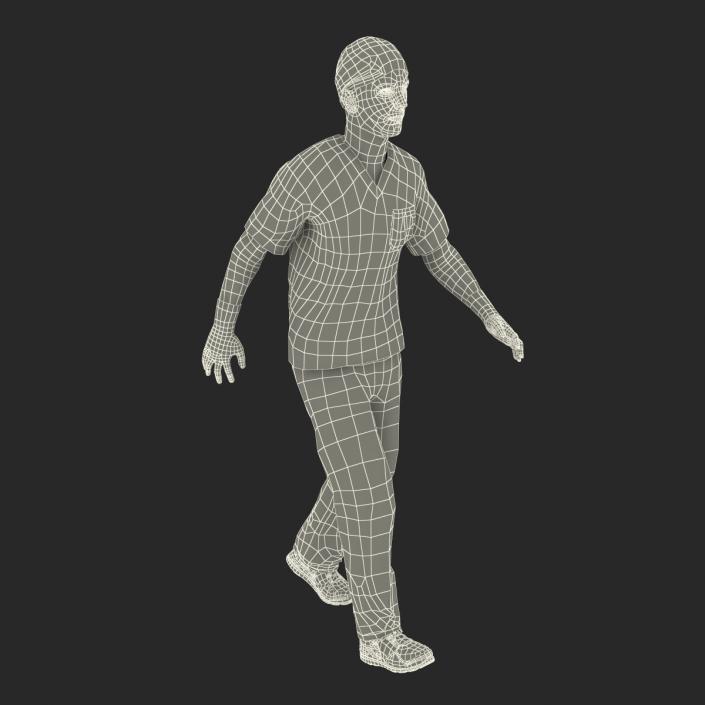 3D Male Surgeon Caucasian Rigged 2