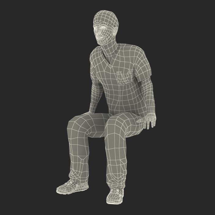 3D Male Surgeon Caucasian Rigged 2