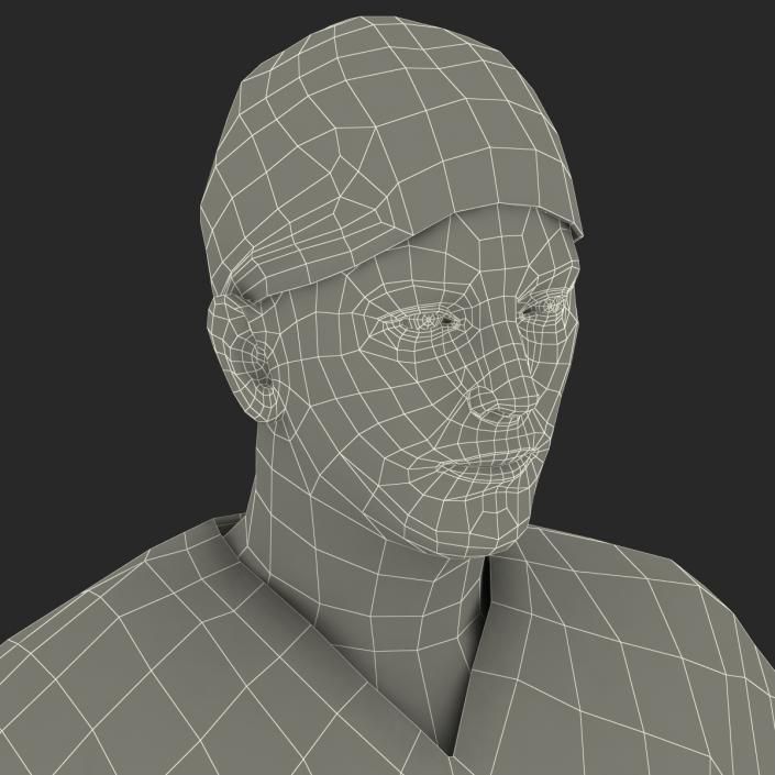 3D Male Surgeon Caucasian Rigged 2