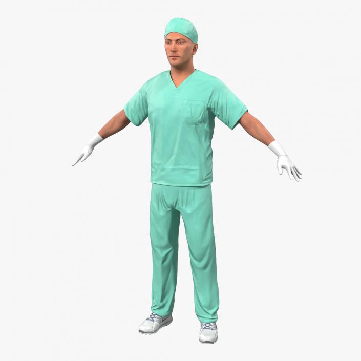 Male Surgeon Caucasian 2 3D model