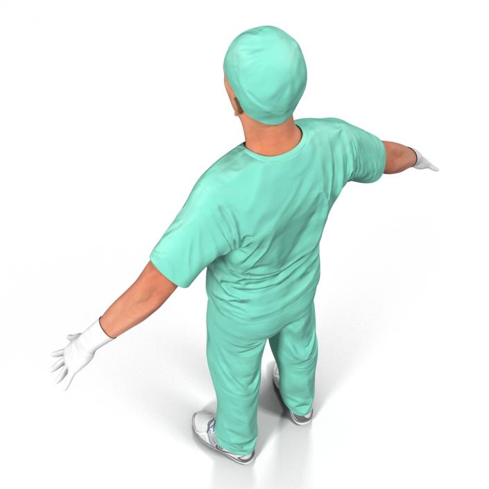 Male Surgeon Caucasian 2 3D model