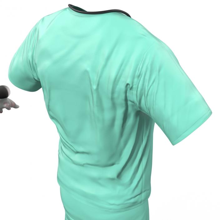 Surgeon Dress 17 with Blood 3D