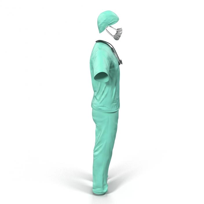 Surgeon Dress 18 with Blood 3D