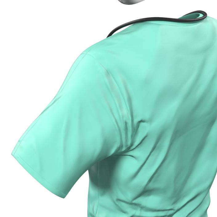 Surgeon Dress 18 with Blood 3D