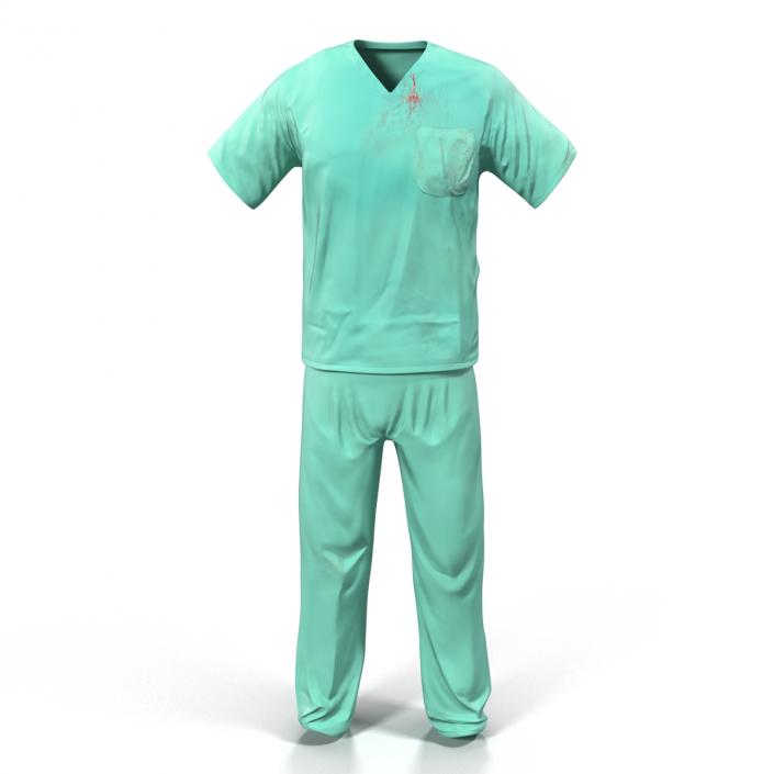 Surgeon Dress 19 with Blood 3D