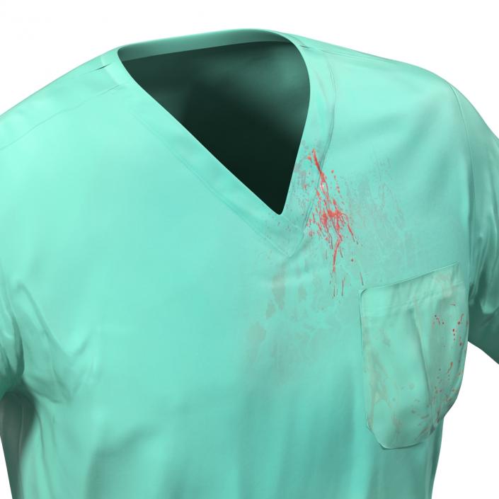 Surgeon Dress 19 with Blood 3D