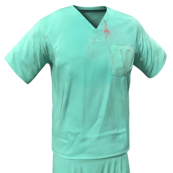 Surgeon Dress 19 with Blood 3D