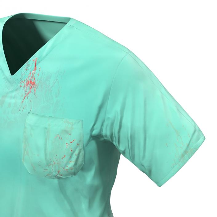 Surgeon Dress 19 with Blood 3D