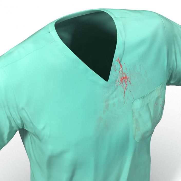 Surgeon Dress 20 with Blood 3D