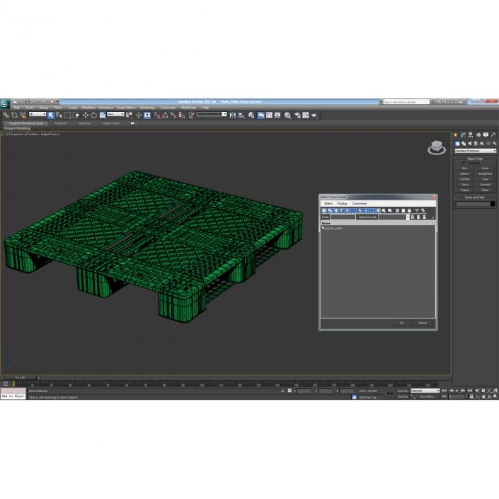 3D model Plastic Pallet Green