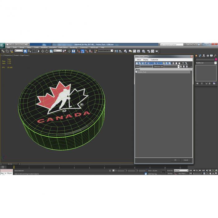 3D Hockey Puck 3 model