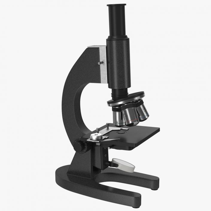 Medical Microscope Black 3D model