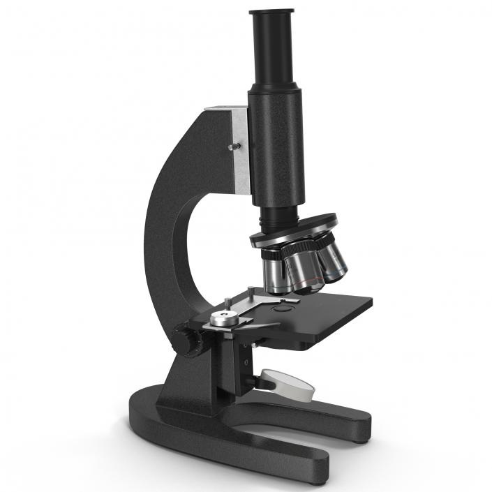 Medical Microscope Black 3D model