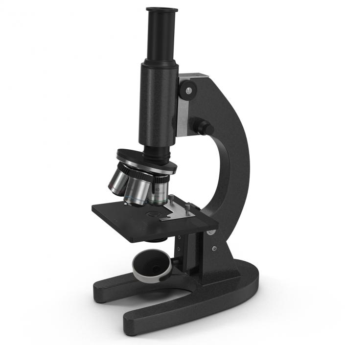 Medical Microscope Black 3D model