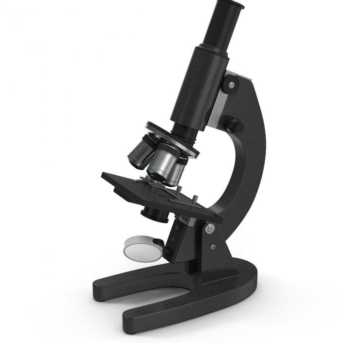 Medical Microscope Black 3D model