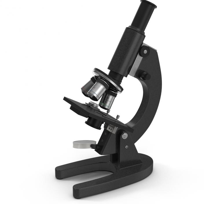 Medical Microscope Black 3D model