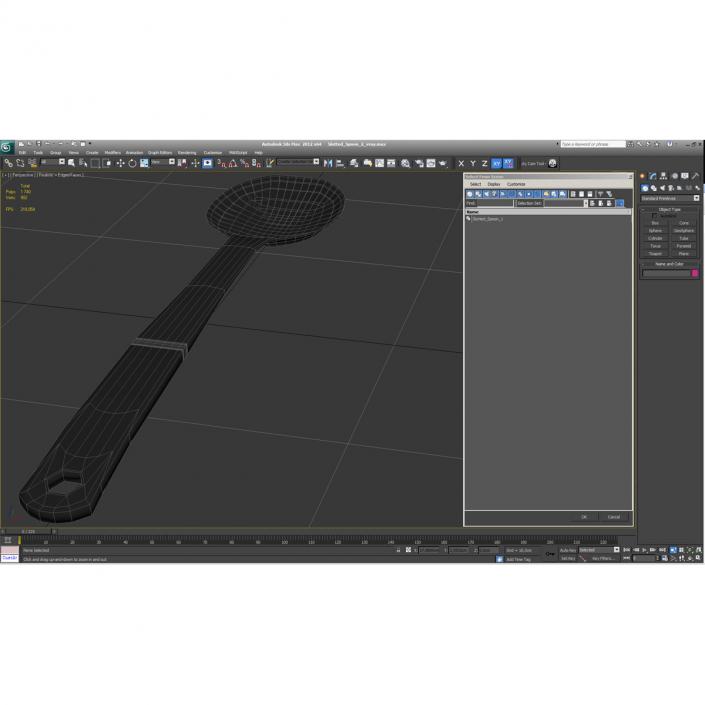 3D model Slotted Spoon 2