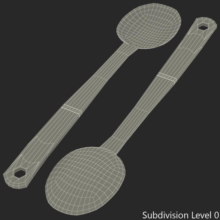 3D model Slotted Spoon 2