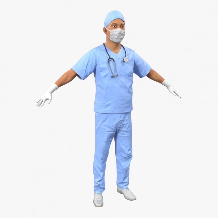 3D Male Surgeon Asian model