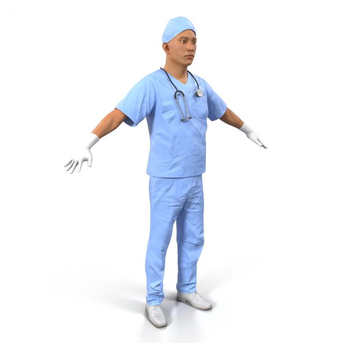 3D Male Surgeon Asian model