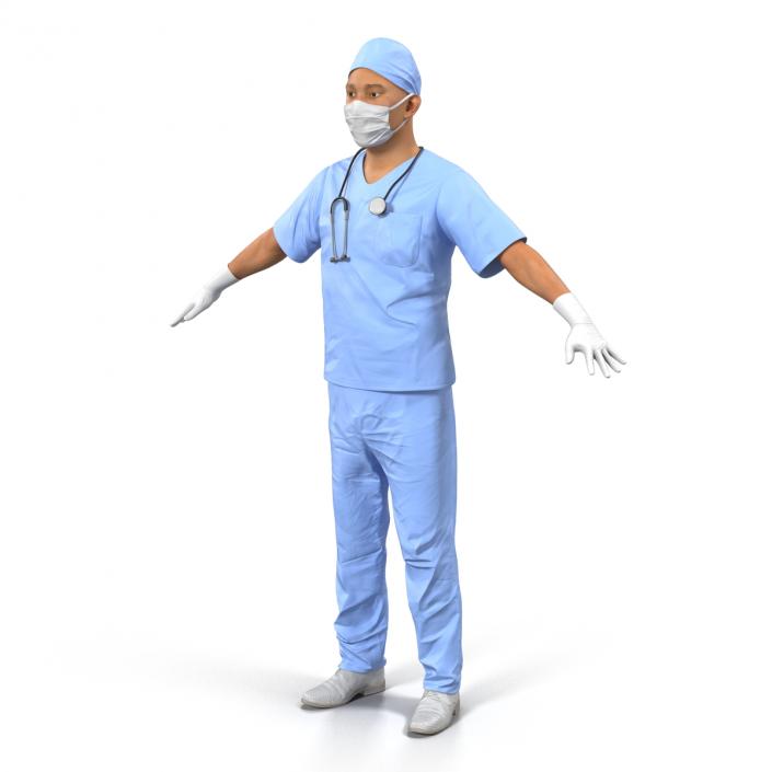 3D Male Surgeon Asian model