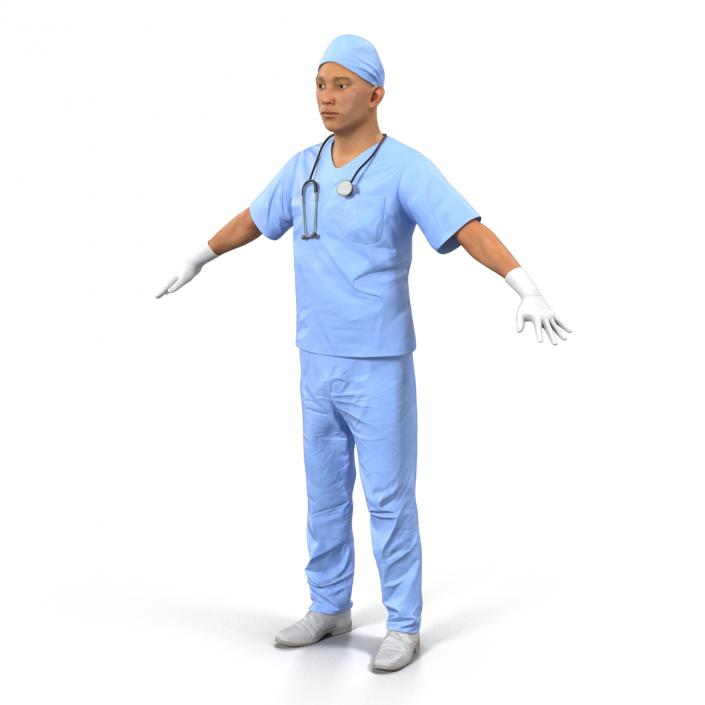 3D Male Surgeon Asian model