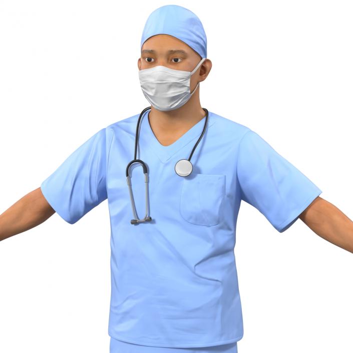 3D Male Surgeon Asian model