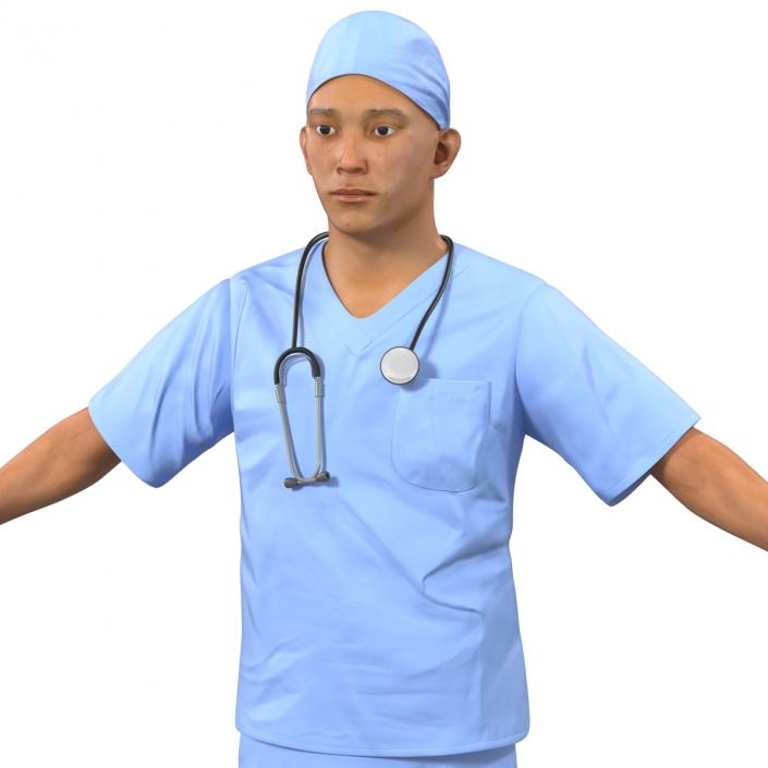 3D Male Surgeon Asian model