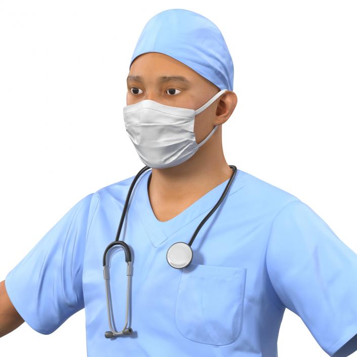 3D Male Surgeon Asian model