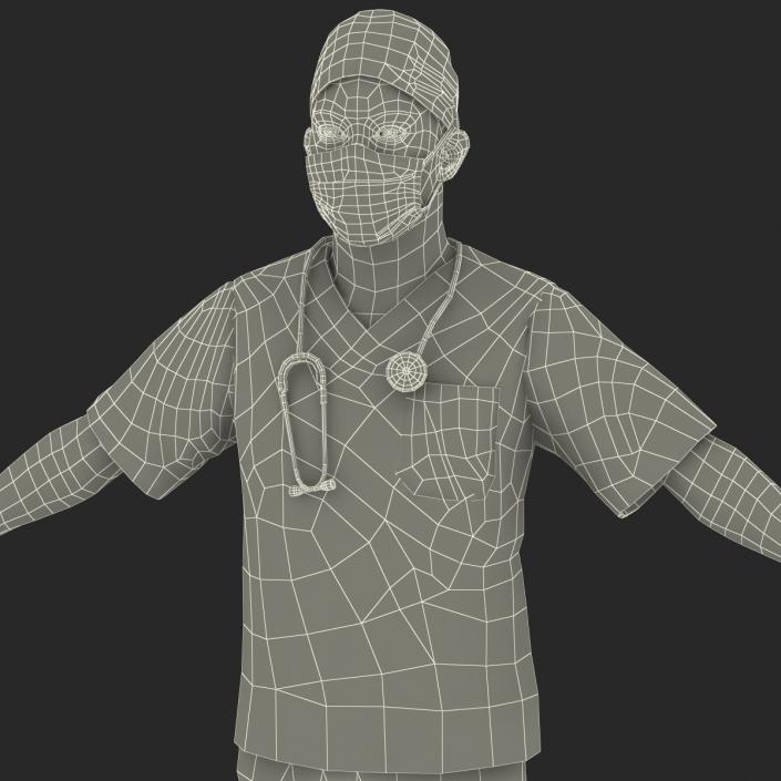 3D Male Surgeon Asian model