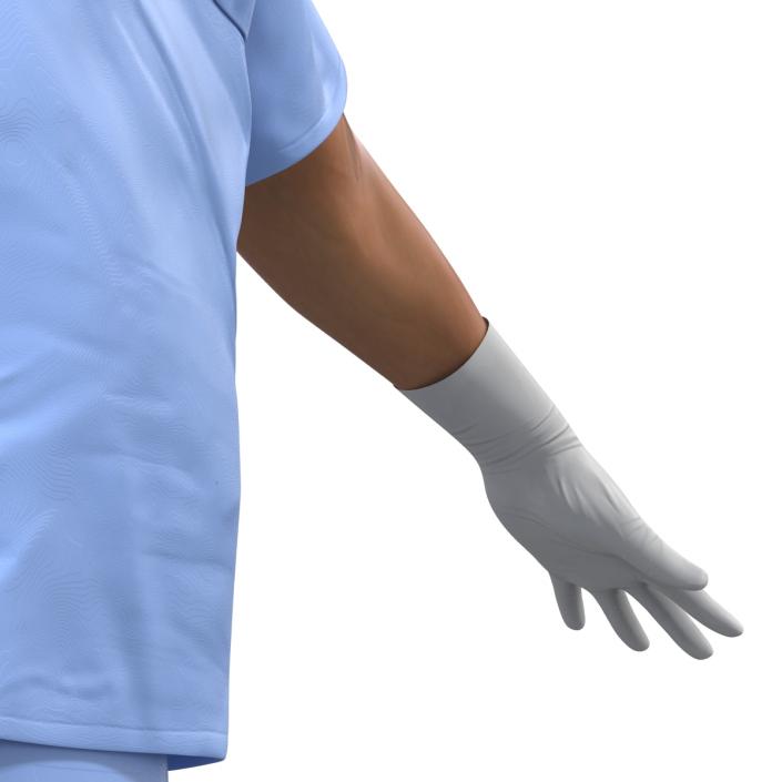 3D model Male Surgeon Asian Rigged