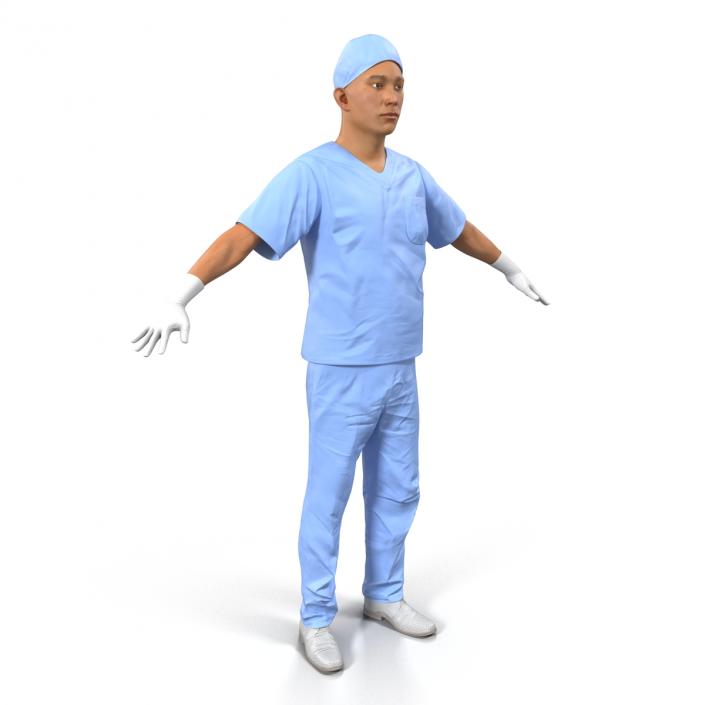 Male Surgeon Asian Rigged 2 3D