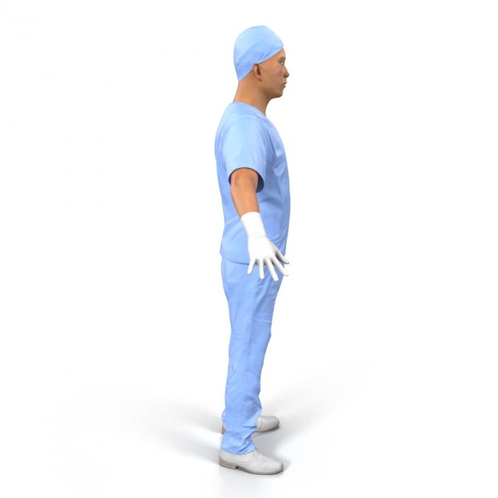 Male Surgeon Asian Rigged 2 3D