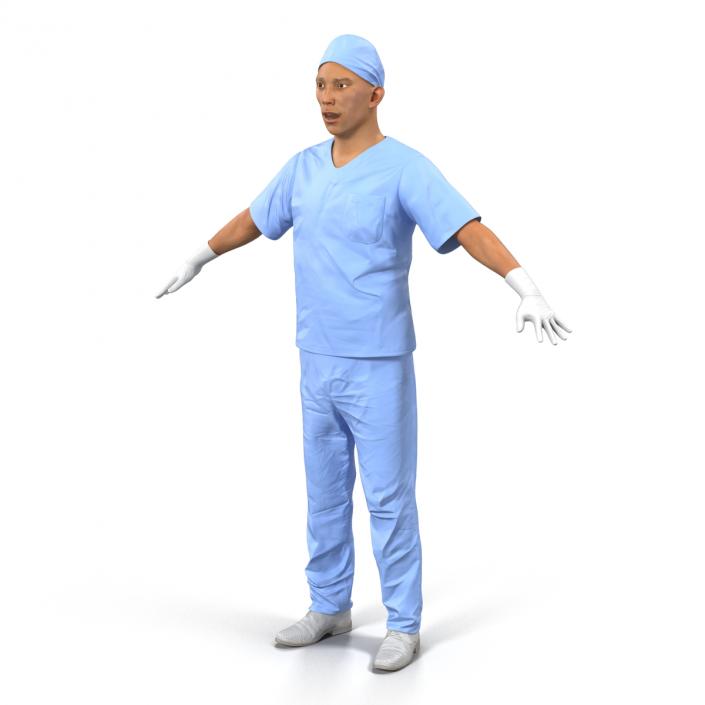 Male Surgeon Asian Rigged 2 3D