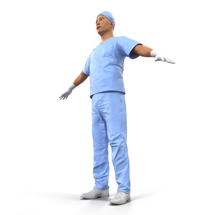 Male Surgeon Asian Rigged 2 3D