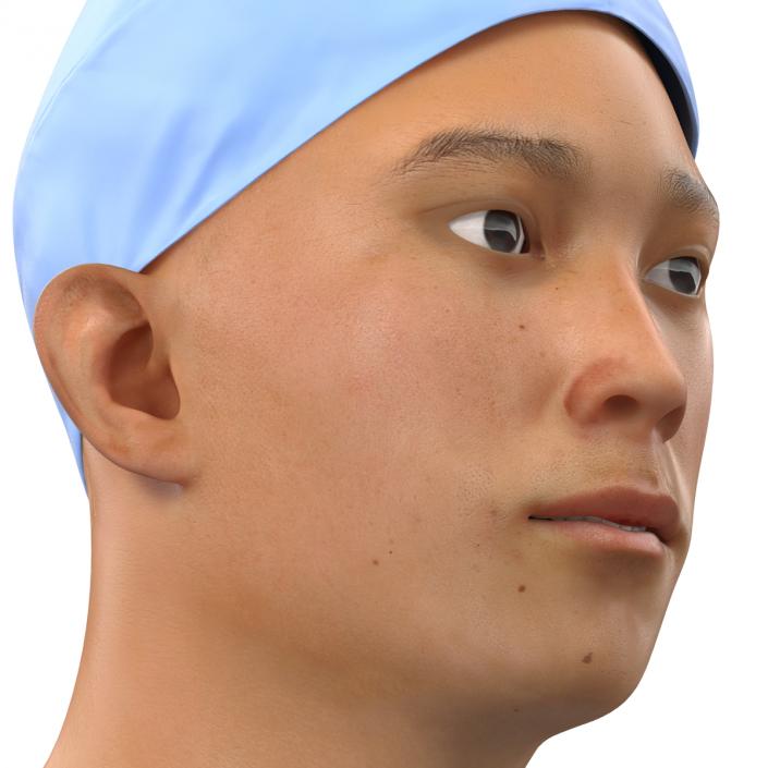 Male Surgeon Asian Rigged 2 3D