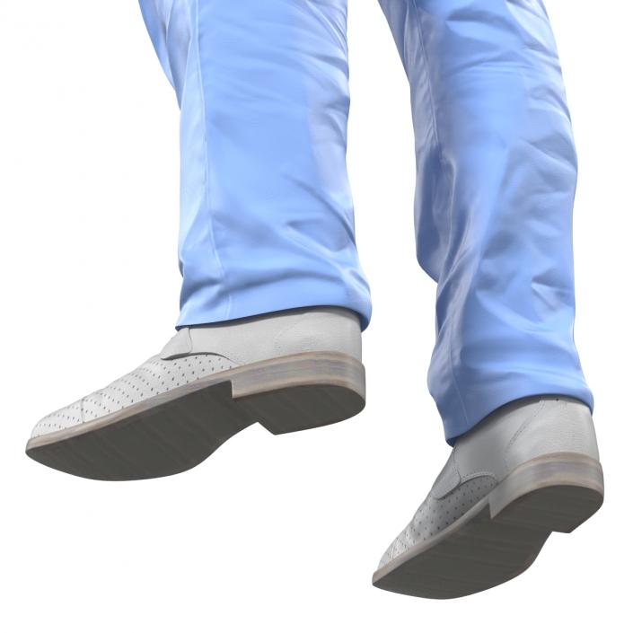 Male Surgeon Asian Rigged Uniform with Blood 3D model