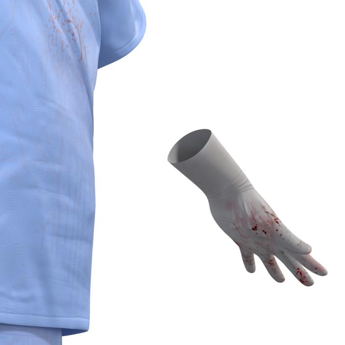 Surgeon Dress 13 with Blood 3D